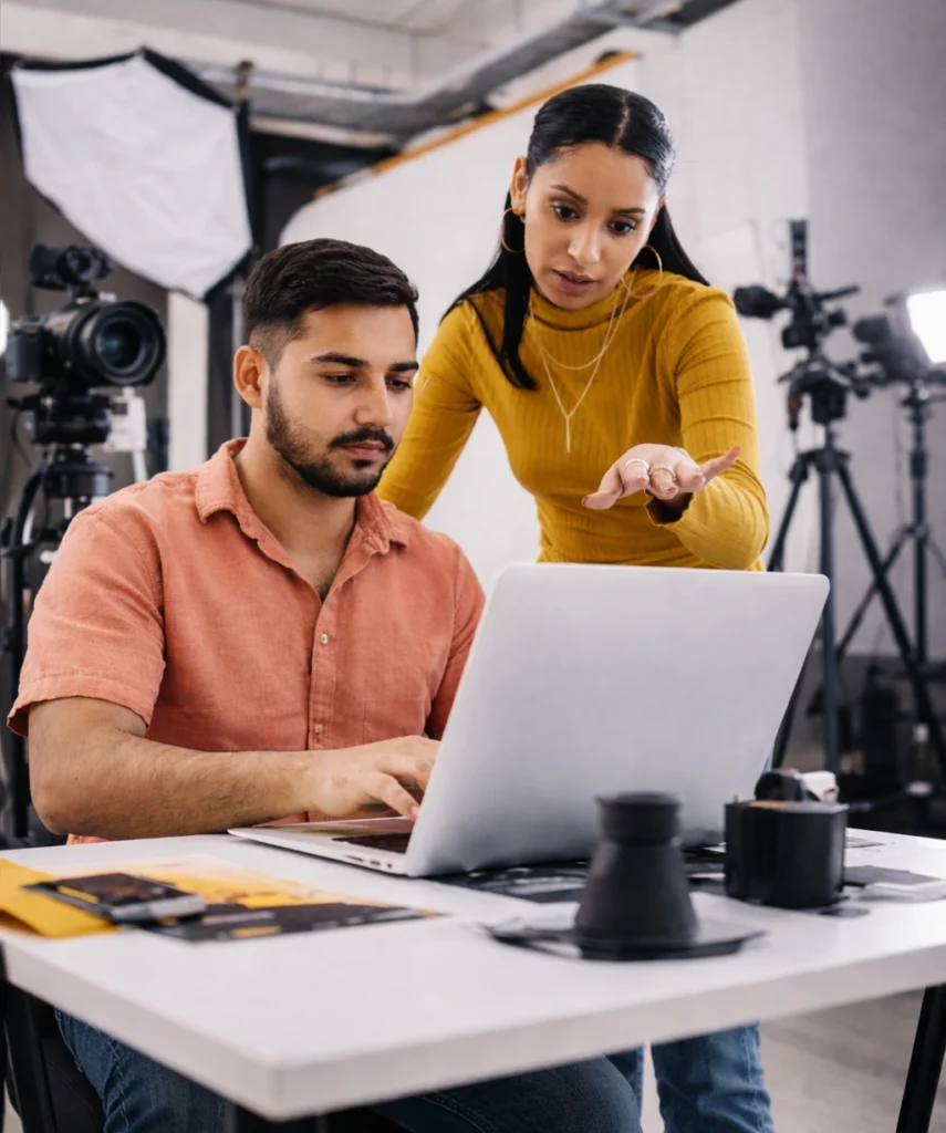 creative digital agency team working on branding and web design